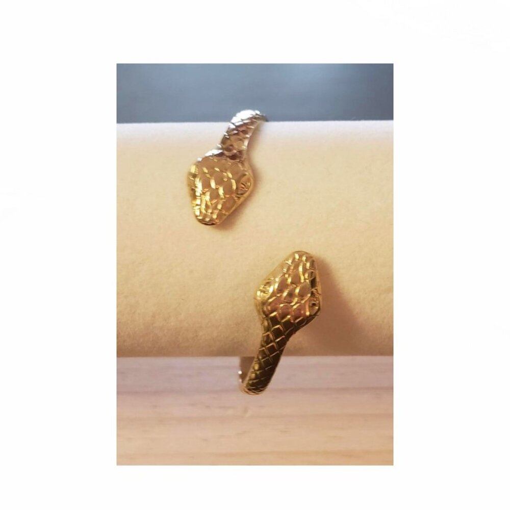 NWT Gold Snake Cuff Bracelet Stainless Steel
